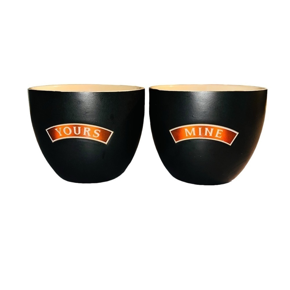 Bailey's Irish Cream Dessert Bowls Coffee Cups Mugs Mine and Yours Set of 2